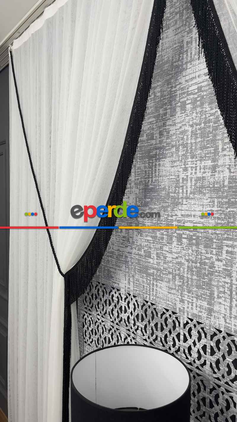 Oturma Odası - Premium Kalite Lazerkesim Desenli Stor Perde-2023