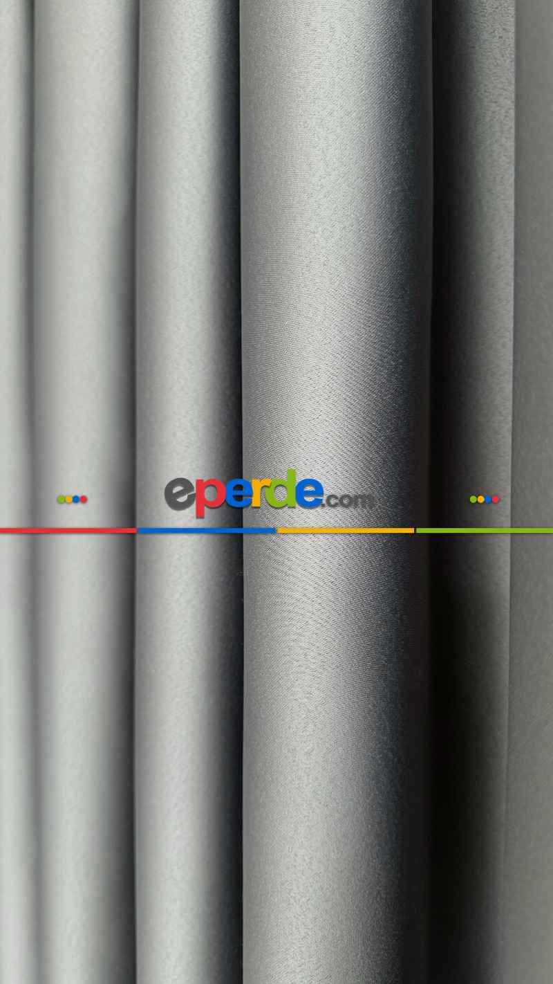 Gri Blackout - Karartma Fon Perde, Premium Kalite Serisidir, %90 Oranında Işığı Keser