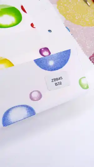 Bolanlar Desenli Zebra Perde- Yeşil-Mavi-Sarı