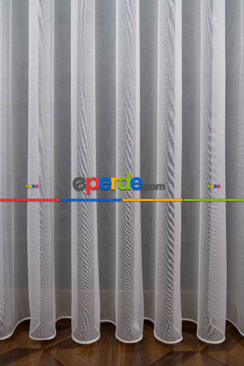 Gri Renk Monaliza Dökümlü Ütü İstemeyen Tül - İtinalı Dikiş Garantisi - Kurşunlu Tül - S Pile