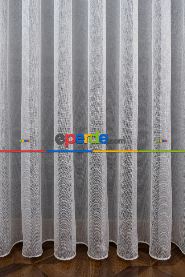 Gri Renk Monaliza Dökümlü Ütü İstemeyen Tül - İtinalı Dikiş Garantisi - Kurşunlu Tül - S Pile