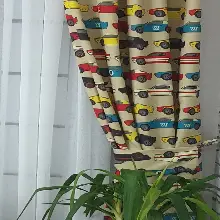 Erkek Çocuk Odası Fon Perde - Arabalar - Pop Art Araba Desenli