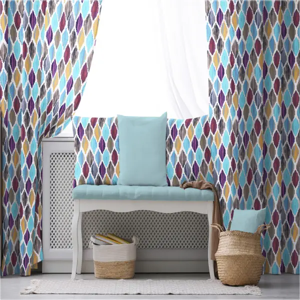 Etnik Fon Perde Evim 250 Kumaşı Kalındır Duck Bezi Değildir