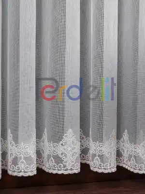 Etek Ucu Nakış İşlemeli Tül Perde