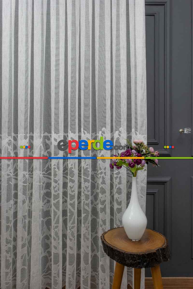 Eteği Spor Desenli Örme Tül - Ekru Açık Krem Renk - Yüksek Kalite