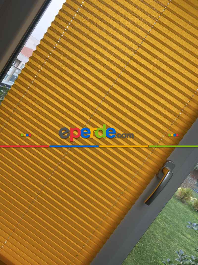 Plise Perde Turuncu Renk