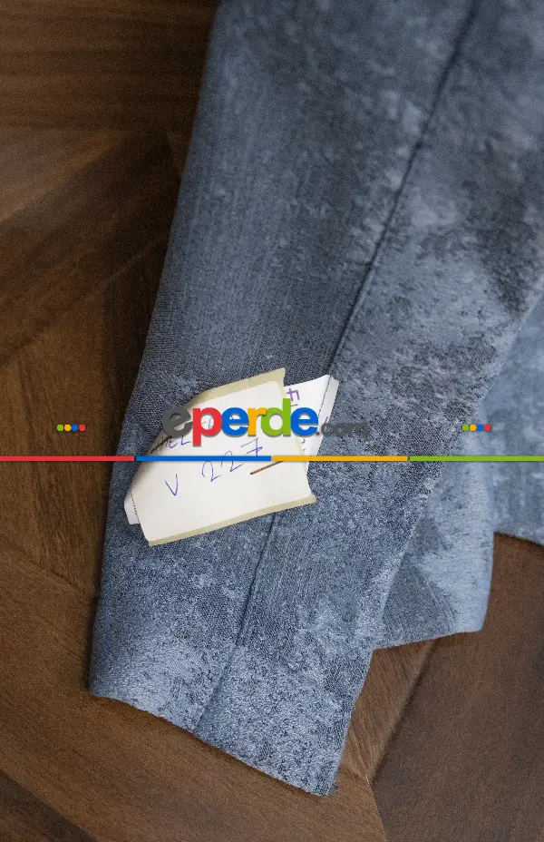 Brillant Jakar Fon İndigo Mavi Renk Düz Fon Perde -indigo Mavi