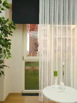Örme Işıltı Desenli Tül Perde - 2021 Serisi- Ekru