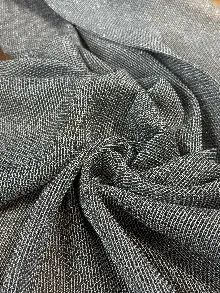 Antrasit Gri Keten Gümüş Simli Tül Perde - Ağır Gramajlı Premium