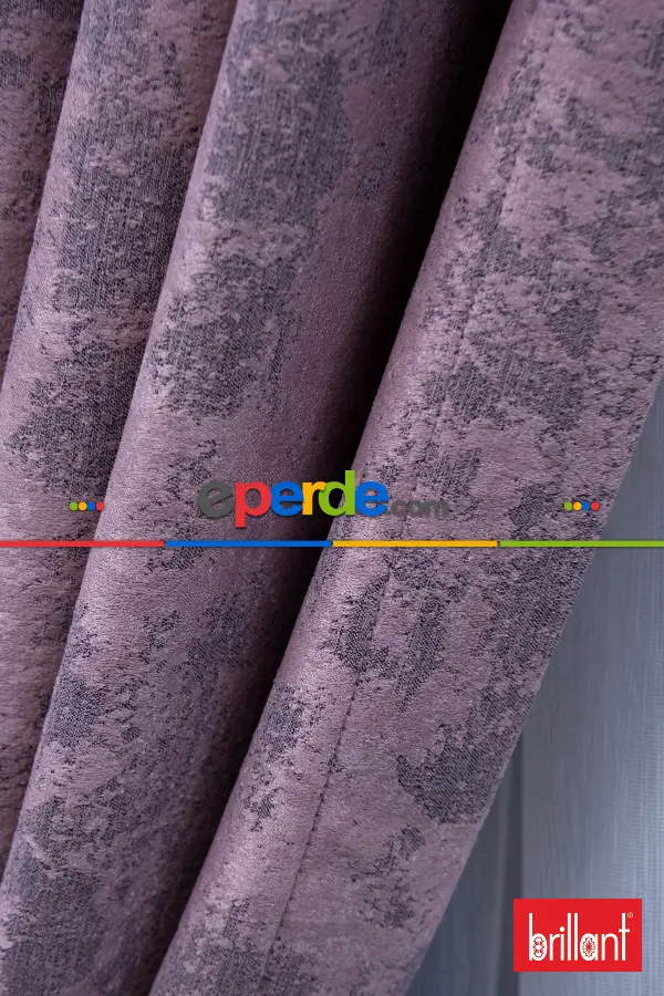 Patinedesenli Brillant Jakar Desen Fon Perde ( Dökümlü Fon )- Pembe Pudra Pembe-gül Kurusu