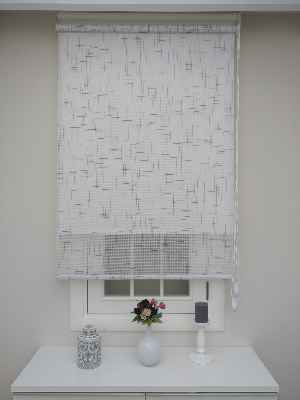 Keten Tül Stor Wicker - Çiftli Sistem Tül Stor Perde (wicker) Prag 04- Gri-Füme-Antrasit-Gri Açık