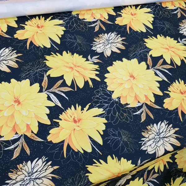 Mutfak Fon Perde Baskılı Evm557- Siyah