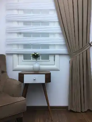 Açık Vizon Düz Fon Perde (280 Eninde)- Açık Vizon