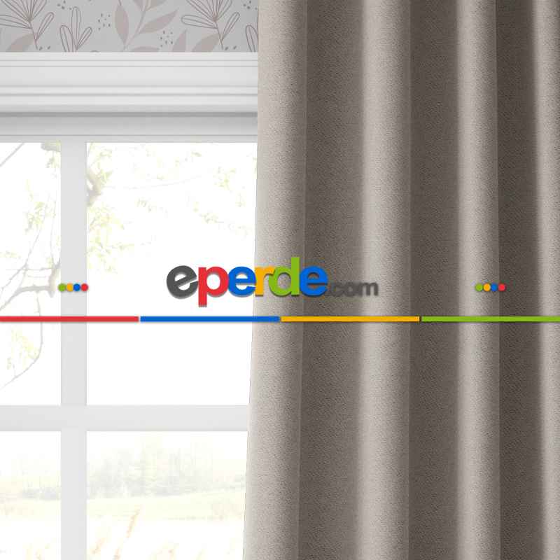 Blackout Karartma Tek Kanat Fon Perde Krem