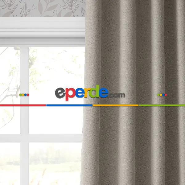 Blackout Karartma Tek Kanat Fon Perde Krem