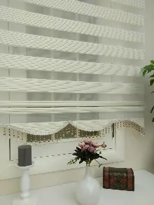 Oturma Odası - % İndirimmm Krem Renk Plise Zebra Perde (kalın Zeminli) 1. Kalite- Krem Açık-ekru