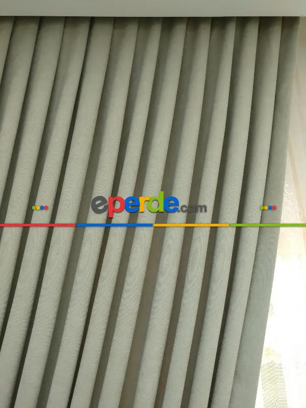 Salon Fon - Taş Rengi Bej - Düz Fon Perde (  Dökümlü Fon Perde)- Taş Rengi