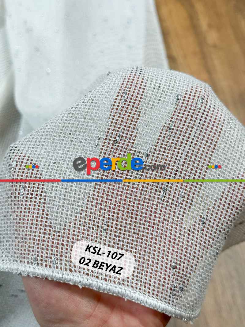 Simli Özel İplik Doğal Doku Düz Tül Perde - Özel Dokuma Ağır Gramajlı Premium