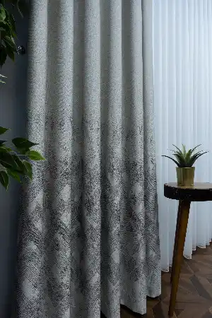 Modern Pano Fon Perde Renk Geçişli Çift Renk - 505- Bej-yeşil Koyu Yeşil-gri Açık