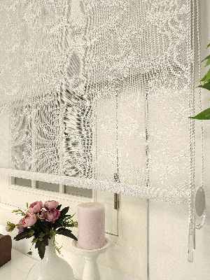 Çiftli Sistem Tül Stor Beyaz Örme Tül 2029- Beyaz