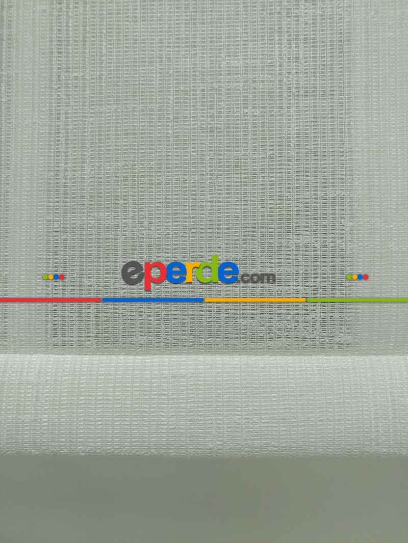 Çiftli Sistem Naturel Keten Tül Stor- Ekru