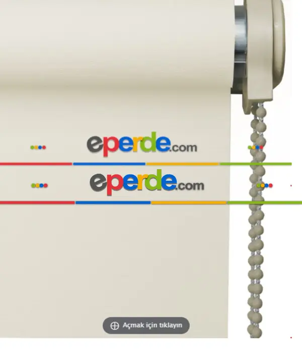 Mutfak Stor - Krem Mat Stor Perde- Krem