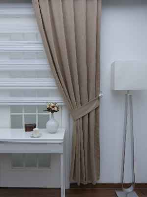 Açık Vizon - Düz Fon Perde (180)- Açık Vizon