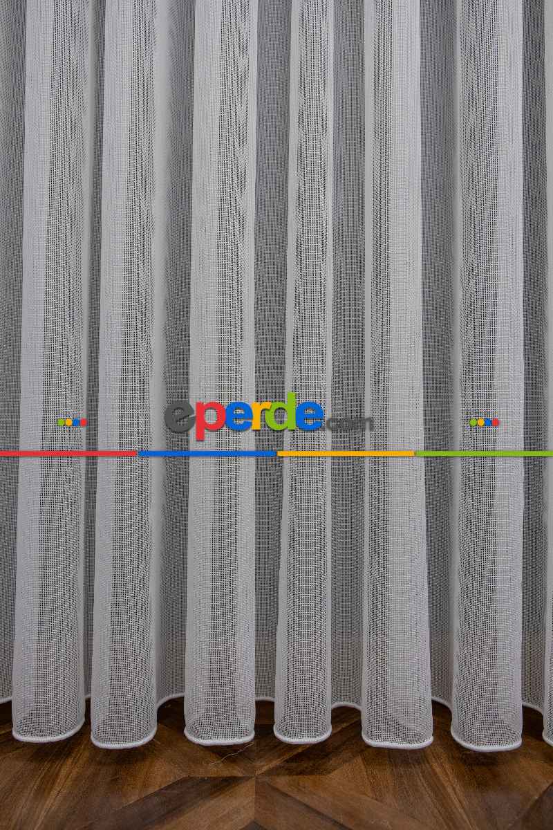 Ekru Renkli Kedi Tırmalamalarına Dayanaklı Tül Perde