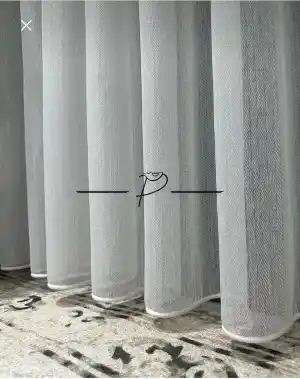 Brillant Balık Sırtı Düz Kurşunlu Tül Perde