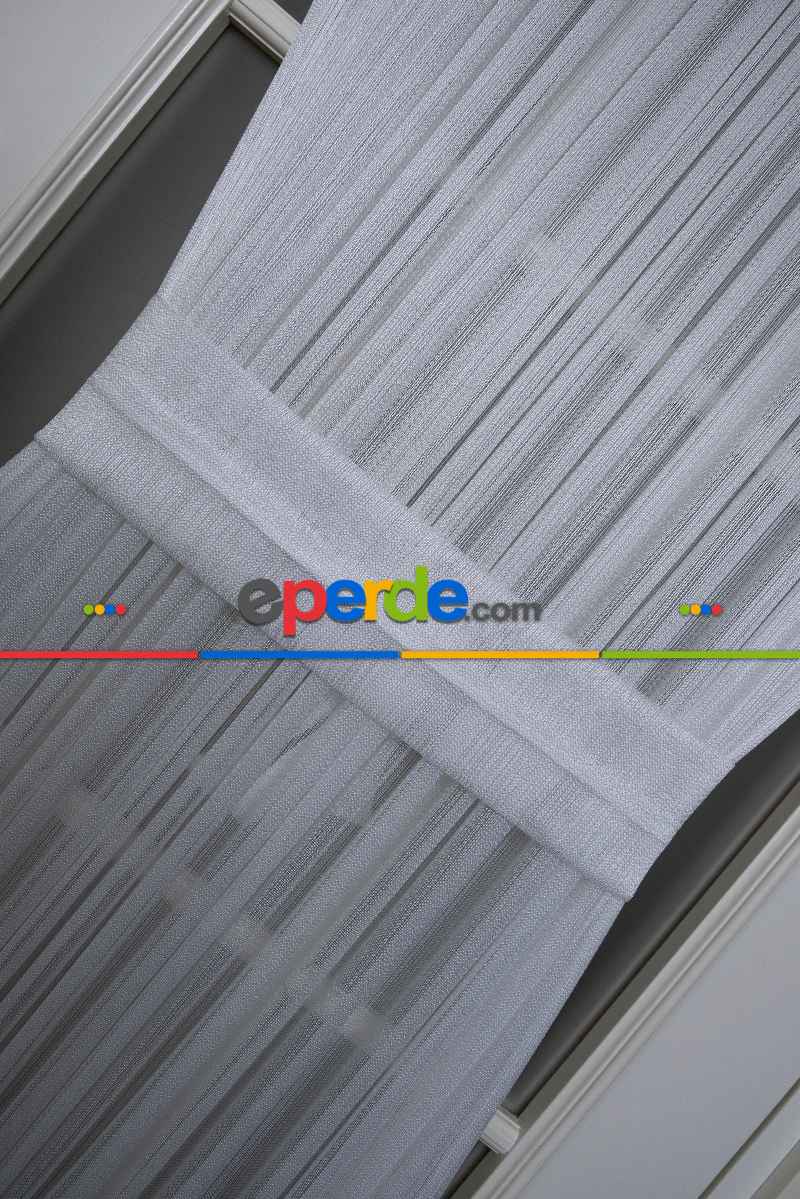 Briz Perde - Ekru Kar Tül Ütü İstemeyen Fantazi Tül