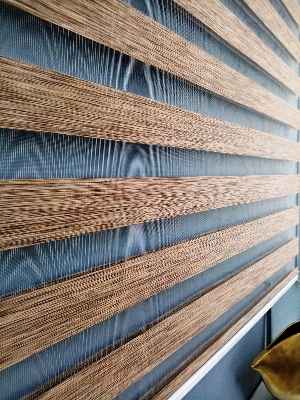 Bambu Zebra 2021 Sezonu Kahverengi Kırçıllı A Kalite Bambu Zebra Perde- Kahve Koyu