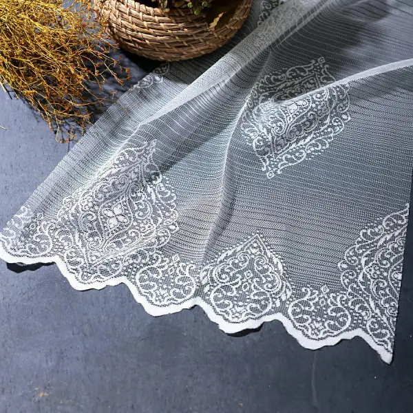 Serpme Damaks Desen Jakar Örme Tül