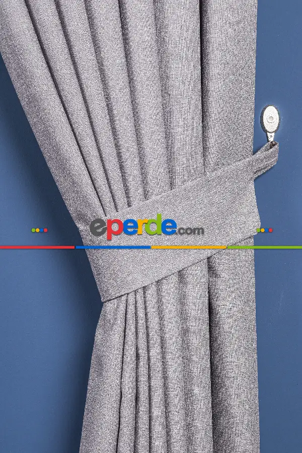 Oturma Odası Gri Jakar Dokuma Fon Perde