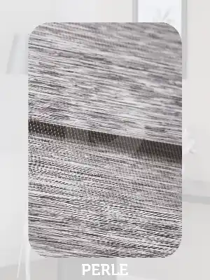 Açık Gri Renk Bambu Stor Zebra Perde Yüksek Kalite Alüminyum Kasa Soft Bamboo