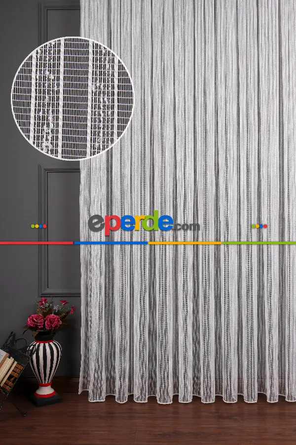 Sedef Şerit Keten Tül Perde Akdz 1029