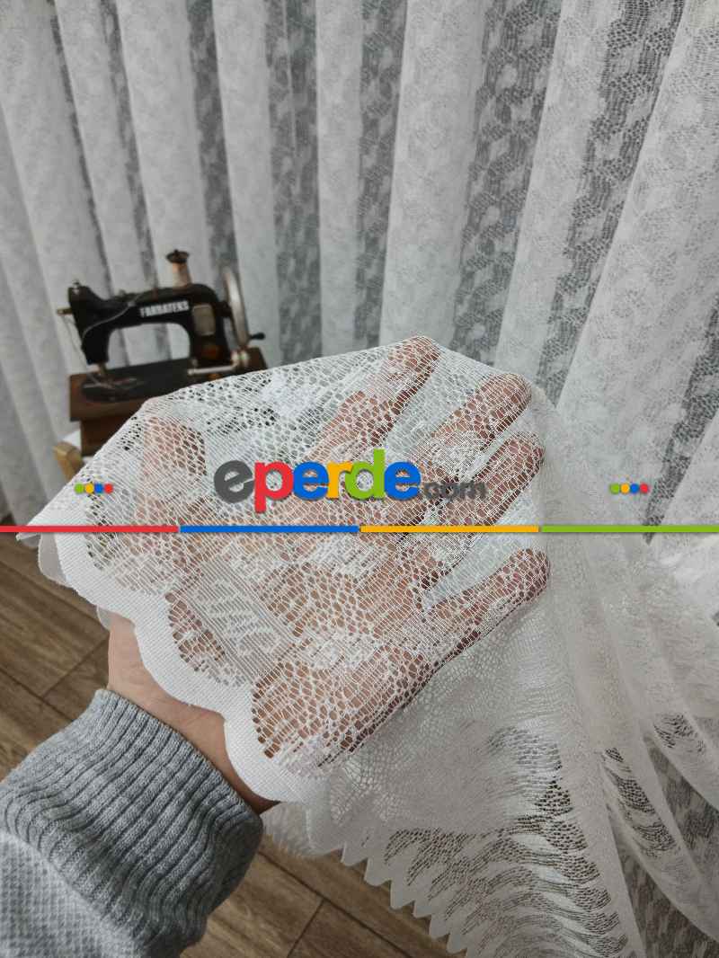 Taç Atlas Örme Ütü İstemez Kırışmaz Tül Perde