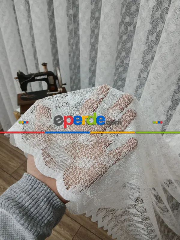 Taç Atlas Örme Ütü İstemez Kırışmaz Tül Perde