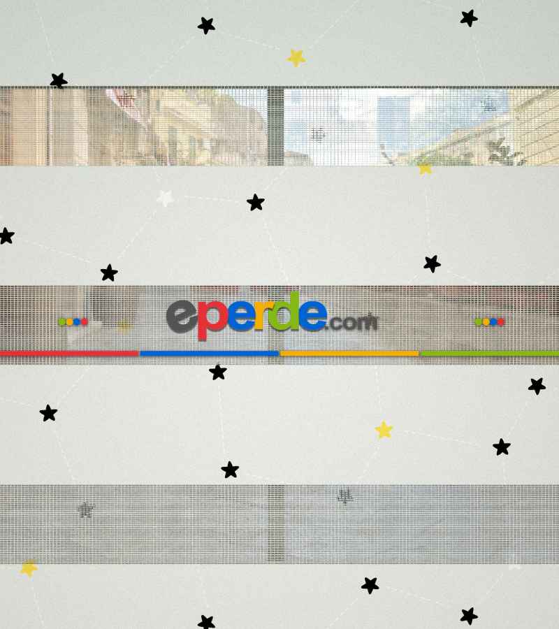 Yıldız Desenli Baskılı Zebra Perde- Çok Renkli