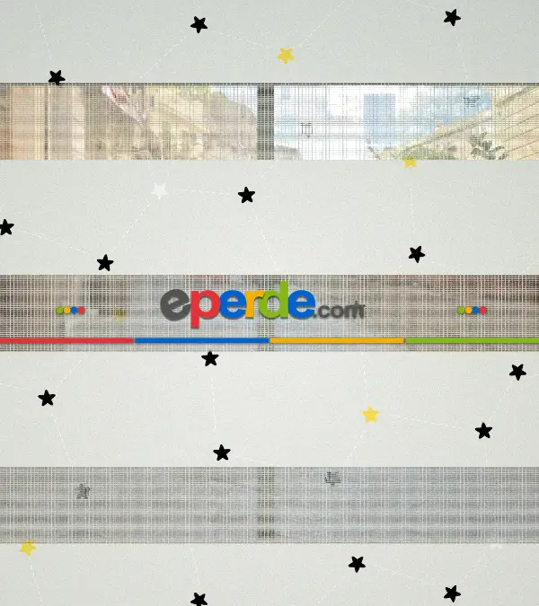 Yıldız Desenli Baskılı Zebra Perde- Çok Renkli