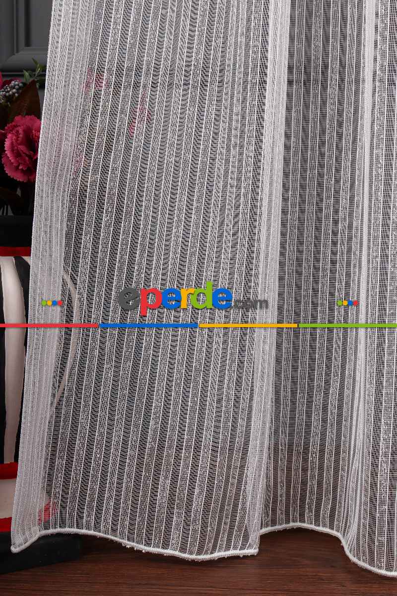 Sedef Şerit Keten Tül Perde Akdz 1029