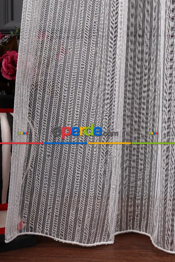 Sedef Şerit Keten Tül Perde Akdz 1029