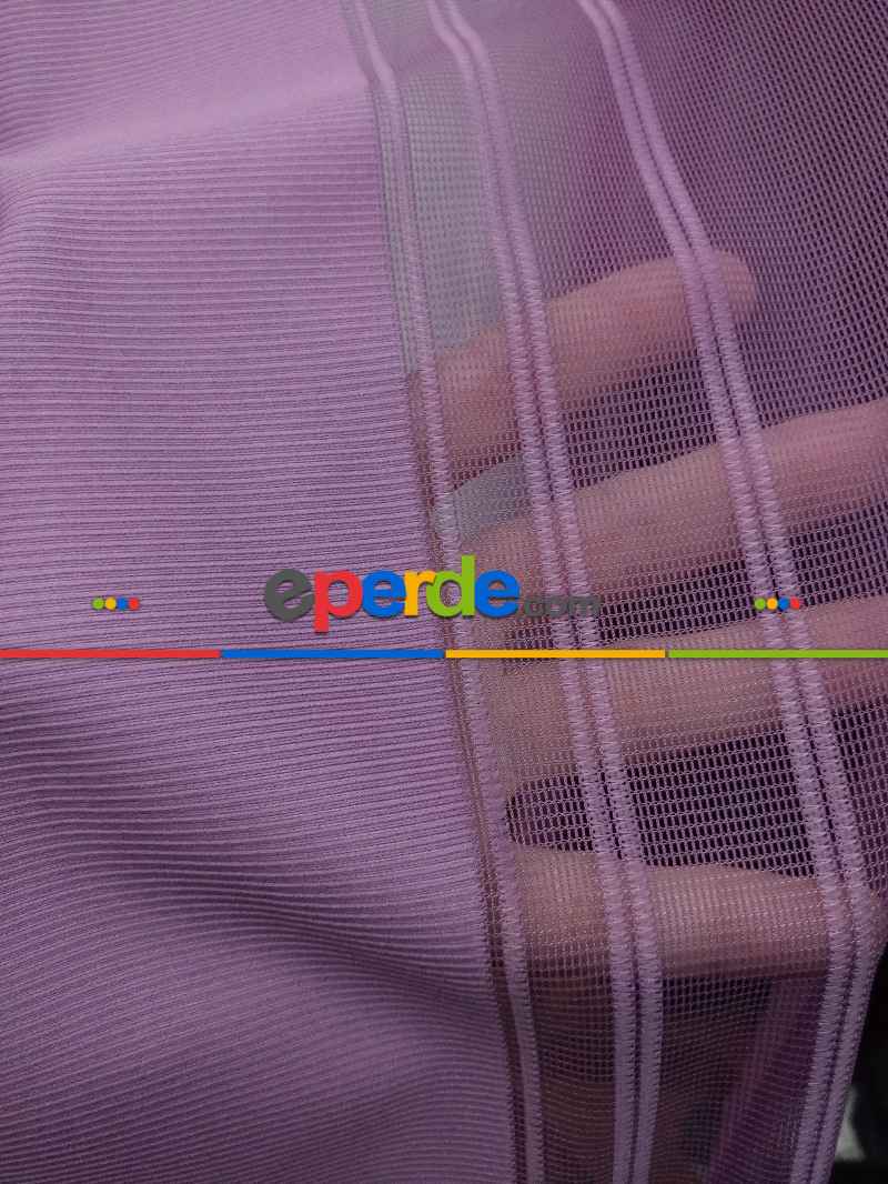 Yatak Odası - Lens Akıllı Dikey Tül Perde 116- Mürdüm-pembe Koyu