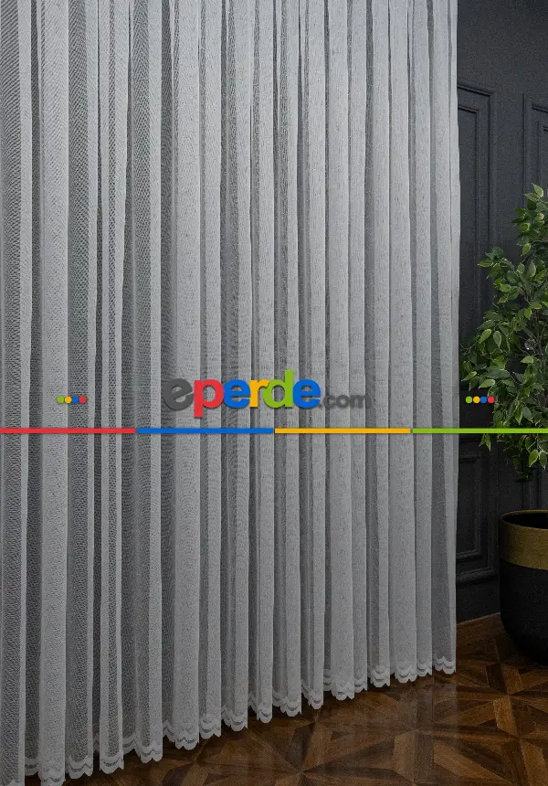 Taç Düz Sadem Sade Düz Tasrım Model Tül Perde