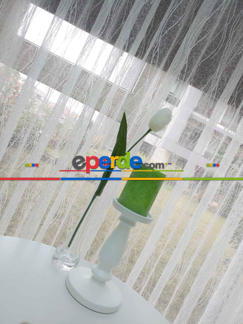 Fırsat Ürünü!! Hazır Ölçülü Fransız Dantel Tül Perde