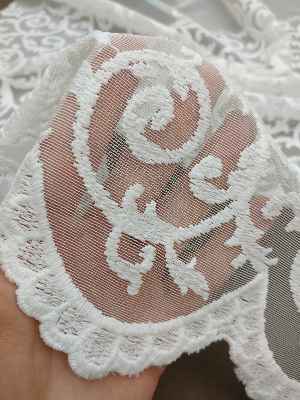 Yeni Seri Duble Etek Nakış İşlemeli Tül Perde Brillant- Ekru