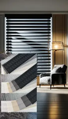 Mutfak Zebra Perde - Zebra Perde Yüksek Kalite, Yarım Pliseli, Kornişe Kolay Montaj Ayağı Seçenekli, Standart Metal Kasalı, Ekru, Krem, Bej, Gri, Antrasit Ve Siyah Renk