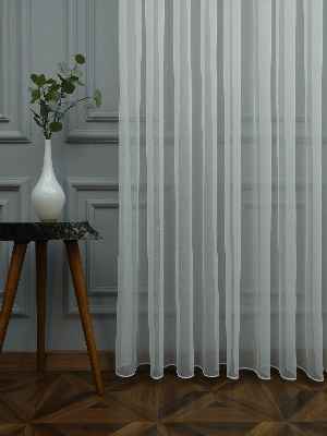 Düz Buzlu Zemin Tül - Ütü İstemez- Ekru