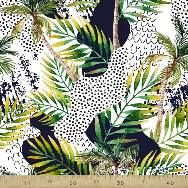 Mutfak Fon Perde Baskılı- Siyah