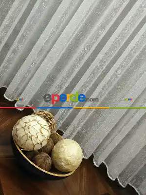 Ekru Elit Şantuk Düz Tül Perde Özel Seri - Ütü İstemez