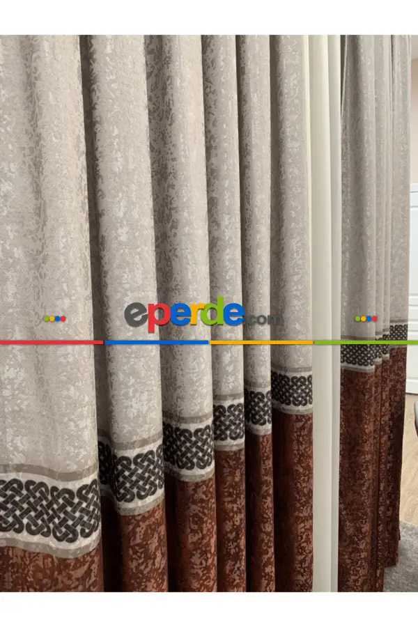 Yatak Odası - Brillant Perde Livabonarperde Yeni Tasarım Desen Renkl Fon Perde Yan Perde Kanat Perde